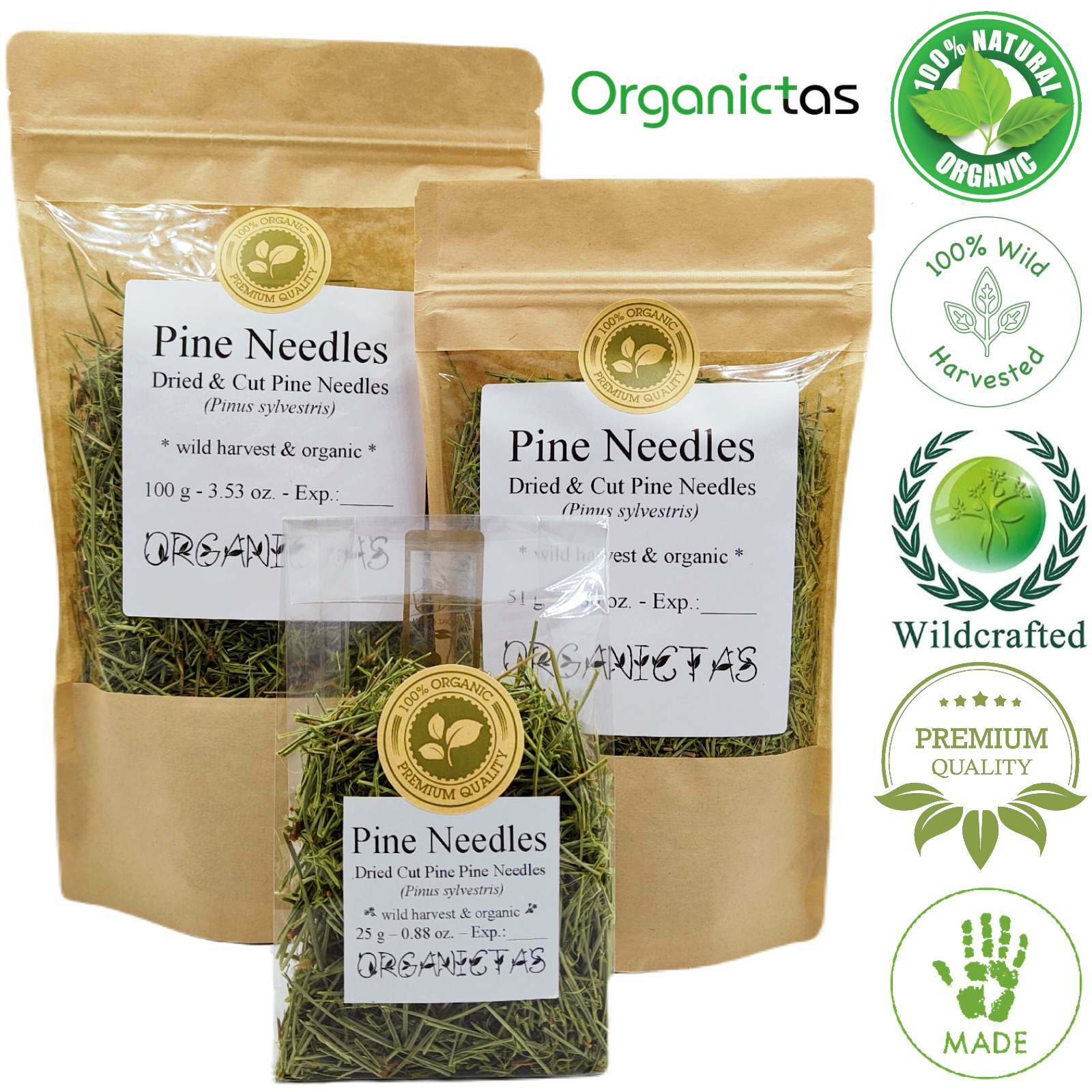 Pine Needle Tea 100g Natural Wild Picked Scots Scotch Pine Premium Quality