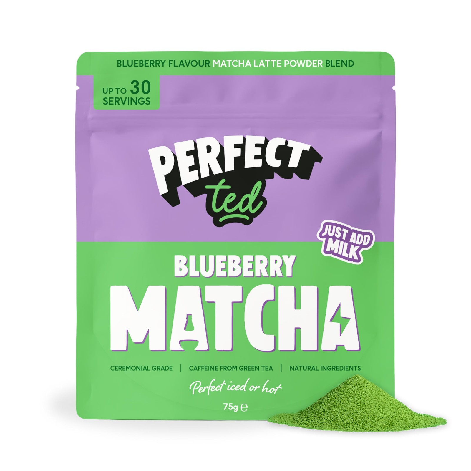 Matcha Powder | Blueberry Flavor 75g | Matcha Powder Ceremonial Grade | Match…