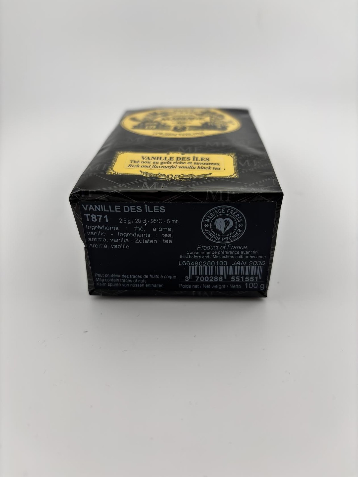 Mariage Frères Vanille des Îles Tea 100g Loose Leaf Bag EXP JAN 2030