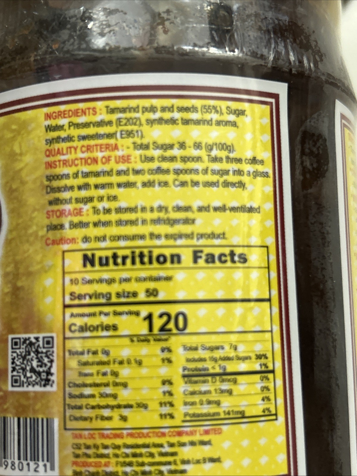 Lot 2 Da Me Tan Loc 900g Ea – Tan Loc Tamarind Products Of viet Nam