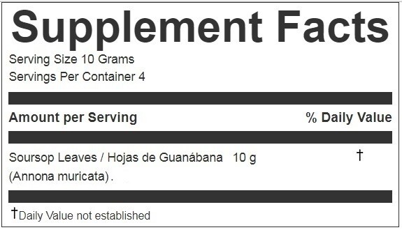 Hanan Peruvian Secrets Hojas De Guanabana-Graviola Herbal Tea-100% Soursop Leave
