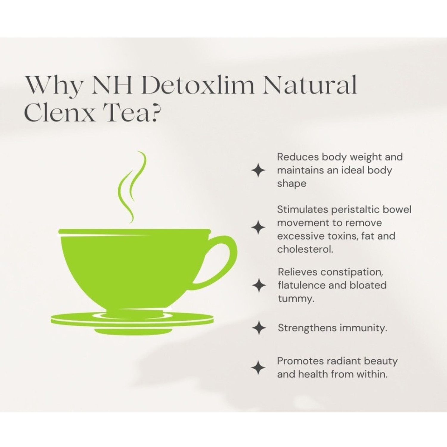 NH Detoxlim Natural Clenx Tea – 50+6 Teabags Colon Detox & Digestive Support
