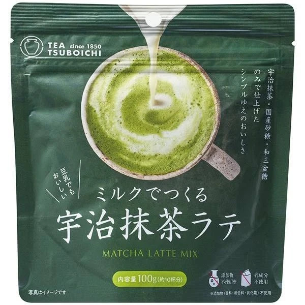 TSUBOICHI Japanese Matcha Latte Mix Uji Green Tea Powder Instant Cafe Style 80g