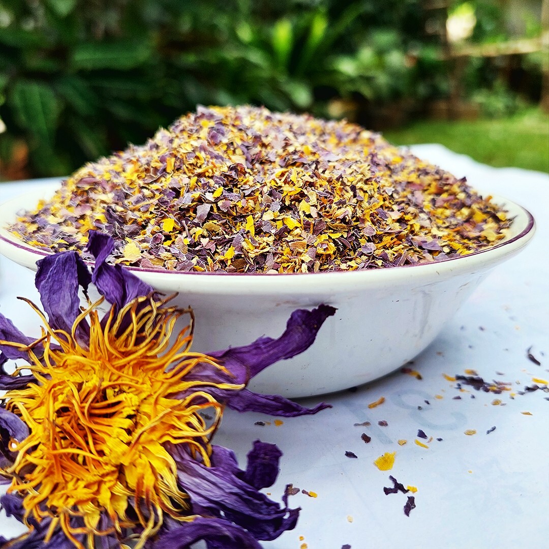 50g Blue Lotus Tea Cut Dried 100% Organic Nymphaea Caerulea Natural Herbal Tea