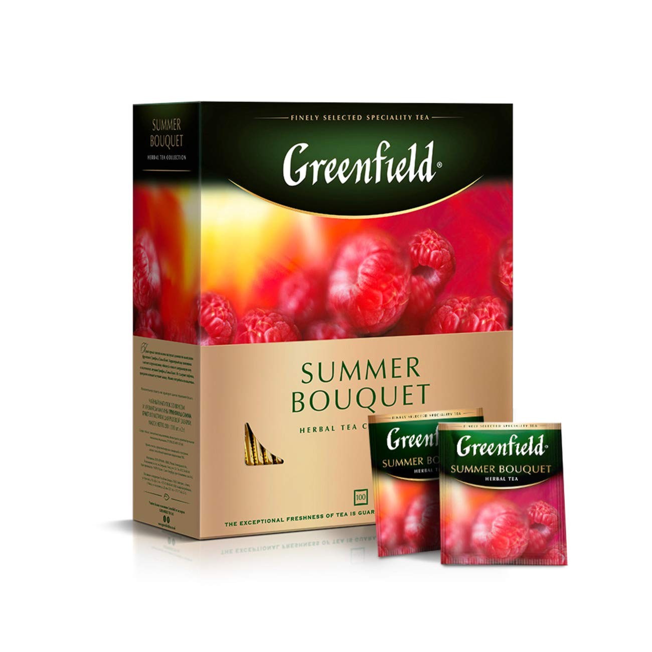Greenfield Summer Bouquet Herbal Tea – 100 Individually Wrapped 100 Count