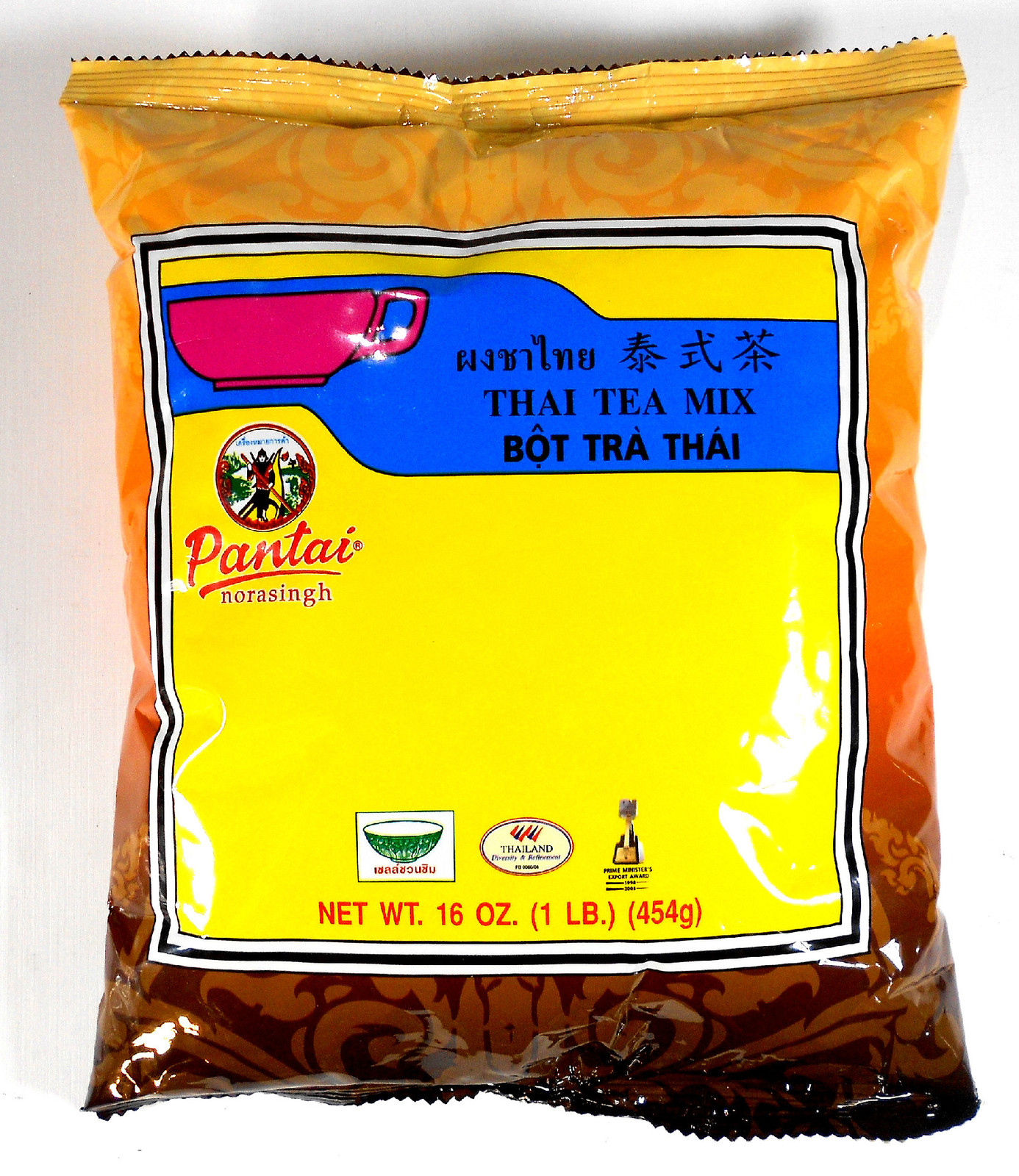 Best Thai Tea Leave Mix Pantai (Pantainorasingh) Brand 16 oz. / 1 Lb.