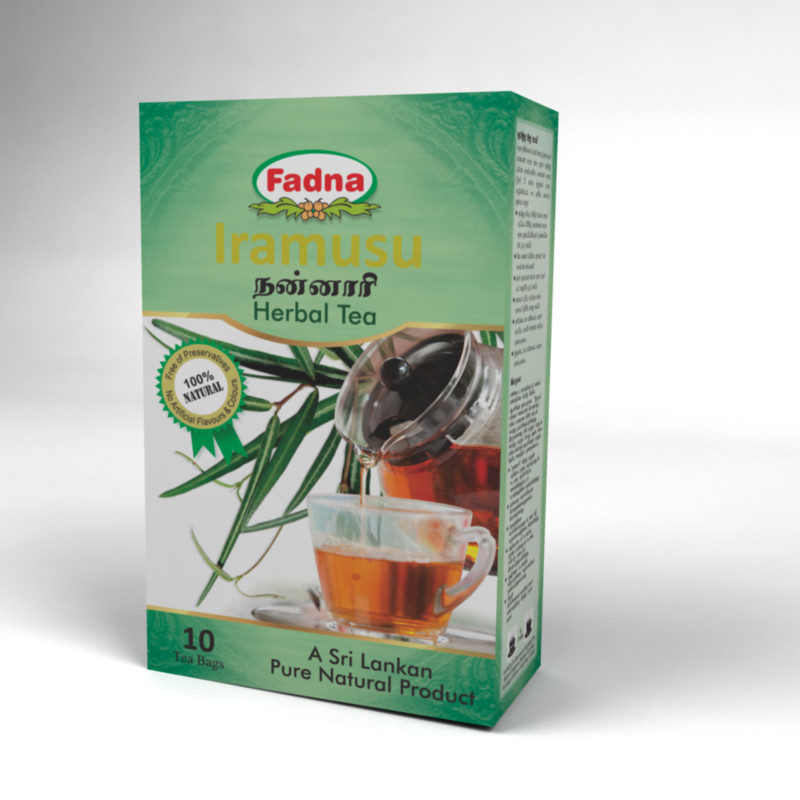 FADNA Ayurvedic Iramusu (Hemidesmus Indicus) Herbal Tea 10 Tea Bags x 04 packs