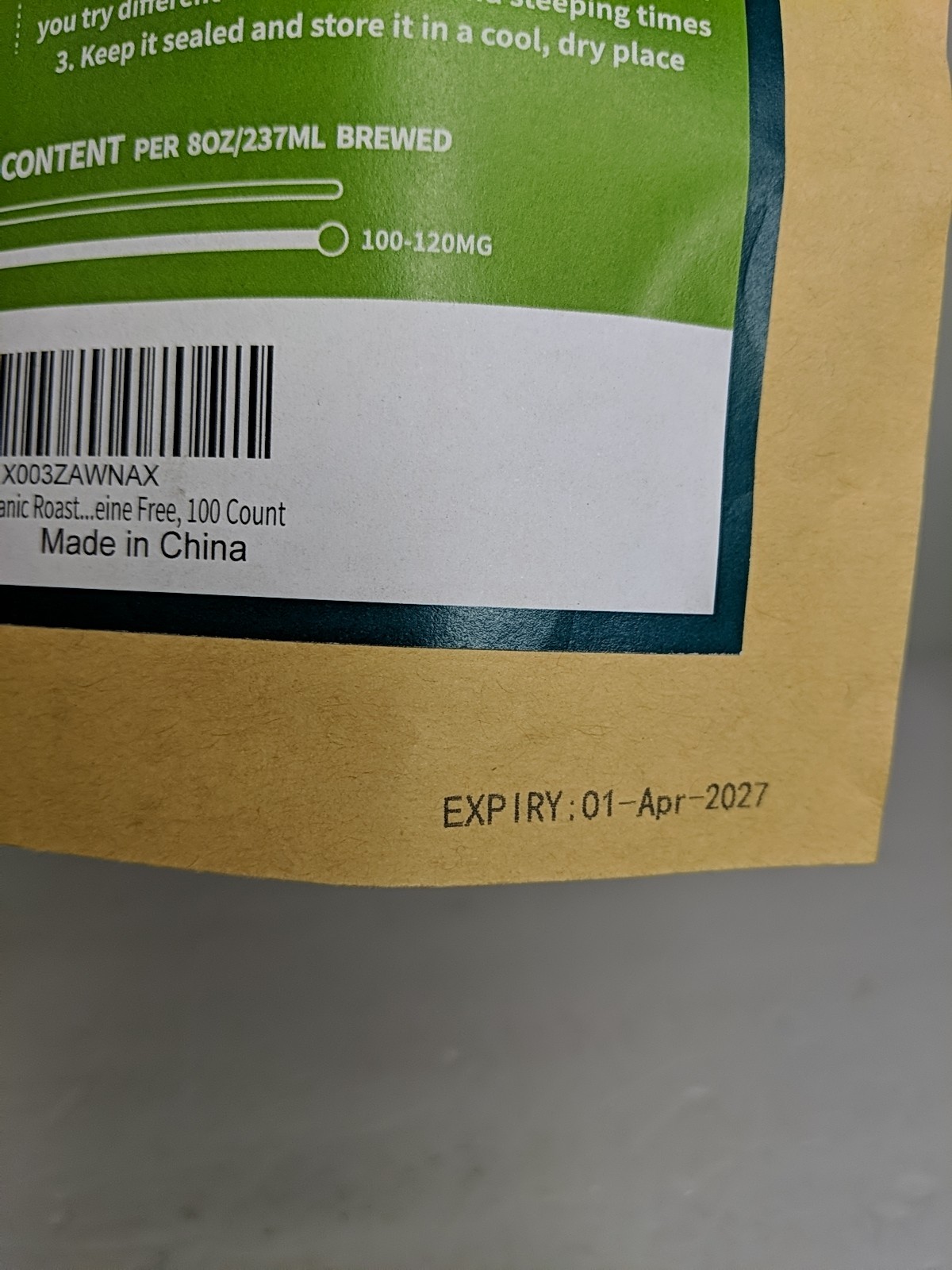 GLDNT Organic Roasted Dandelion Root Tea Bags Total of 200 Tea Bags Exp 4/2027