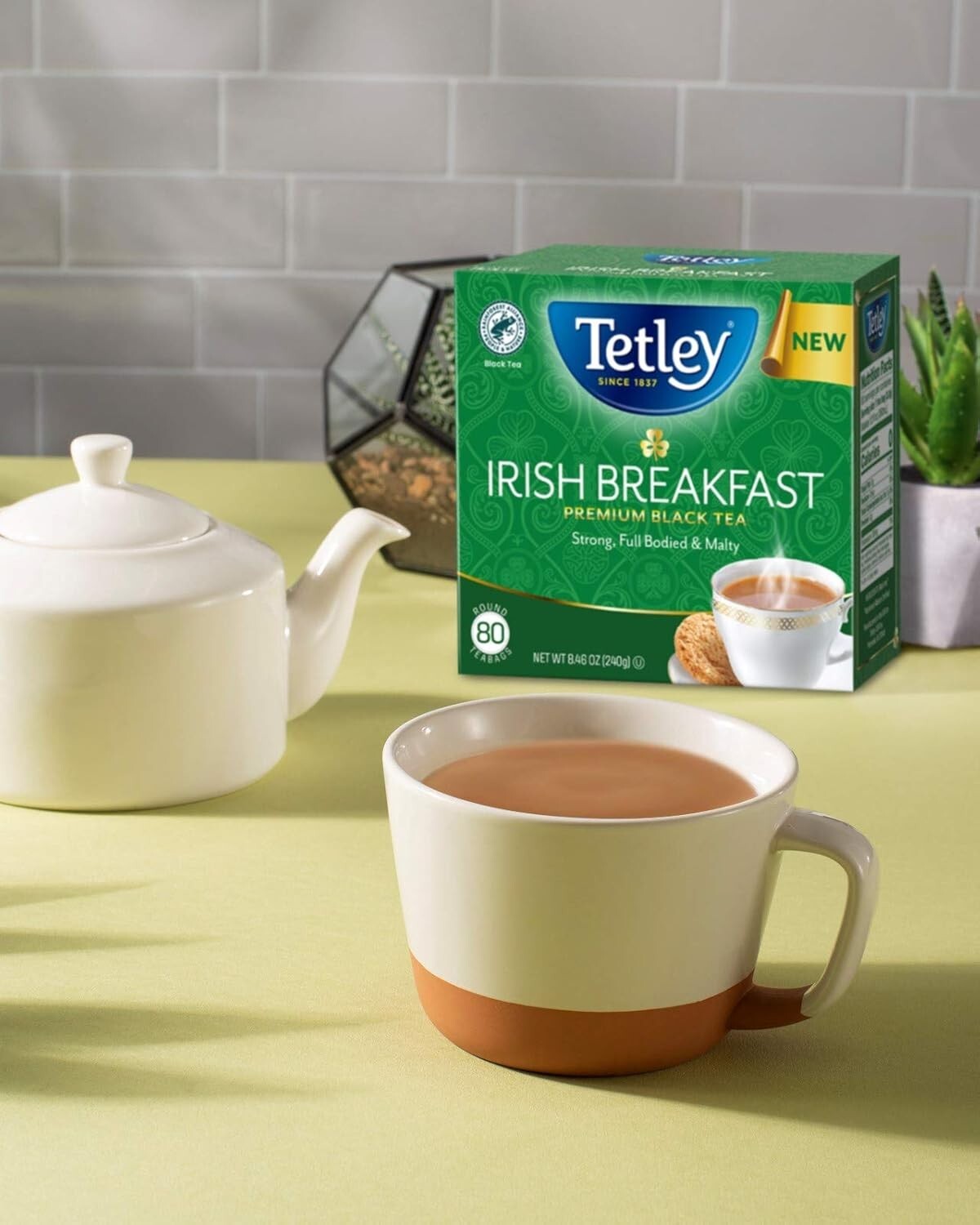 Lot of 4 Tetley Irish Breakfast Premium Black Tea, 80 Bags Each