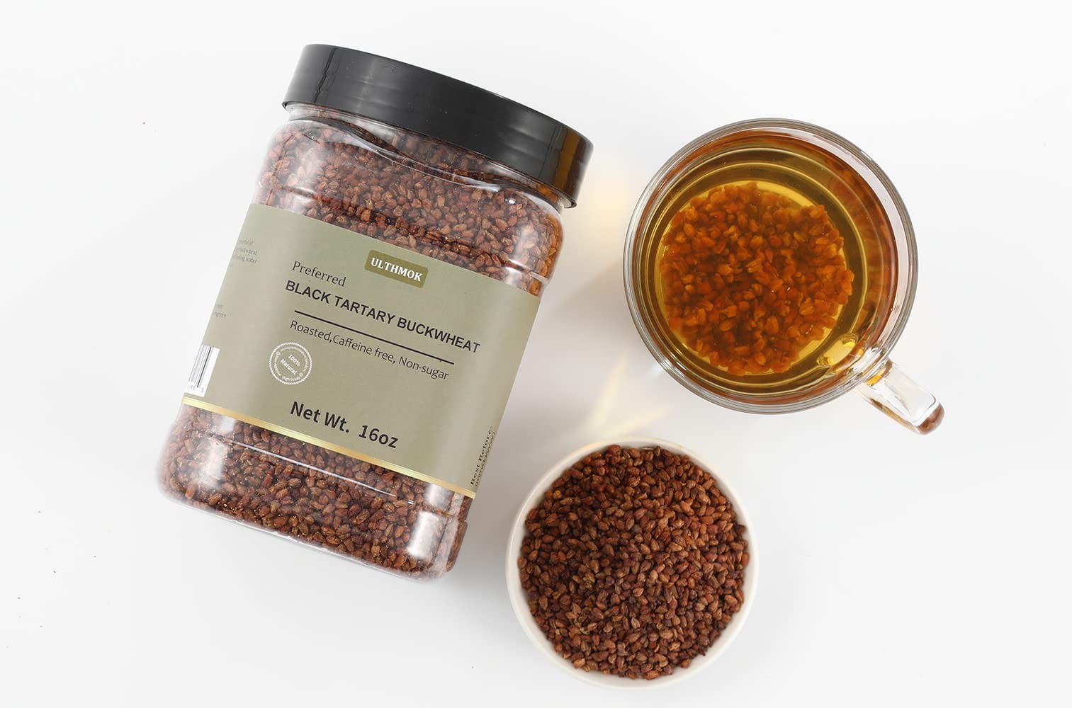 Premium Himalayan Tartary Buckwheat Tea,16Oz/453g,Black Roasted Buckwheat ,10…