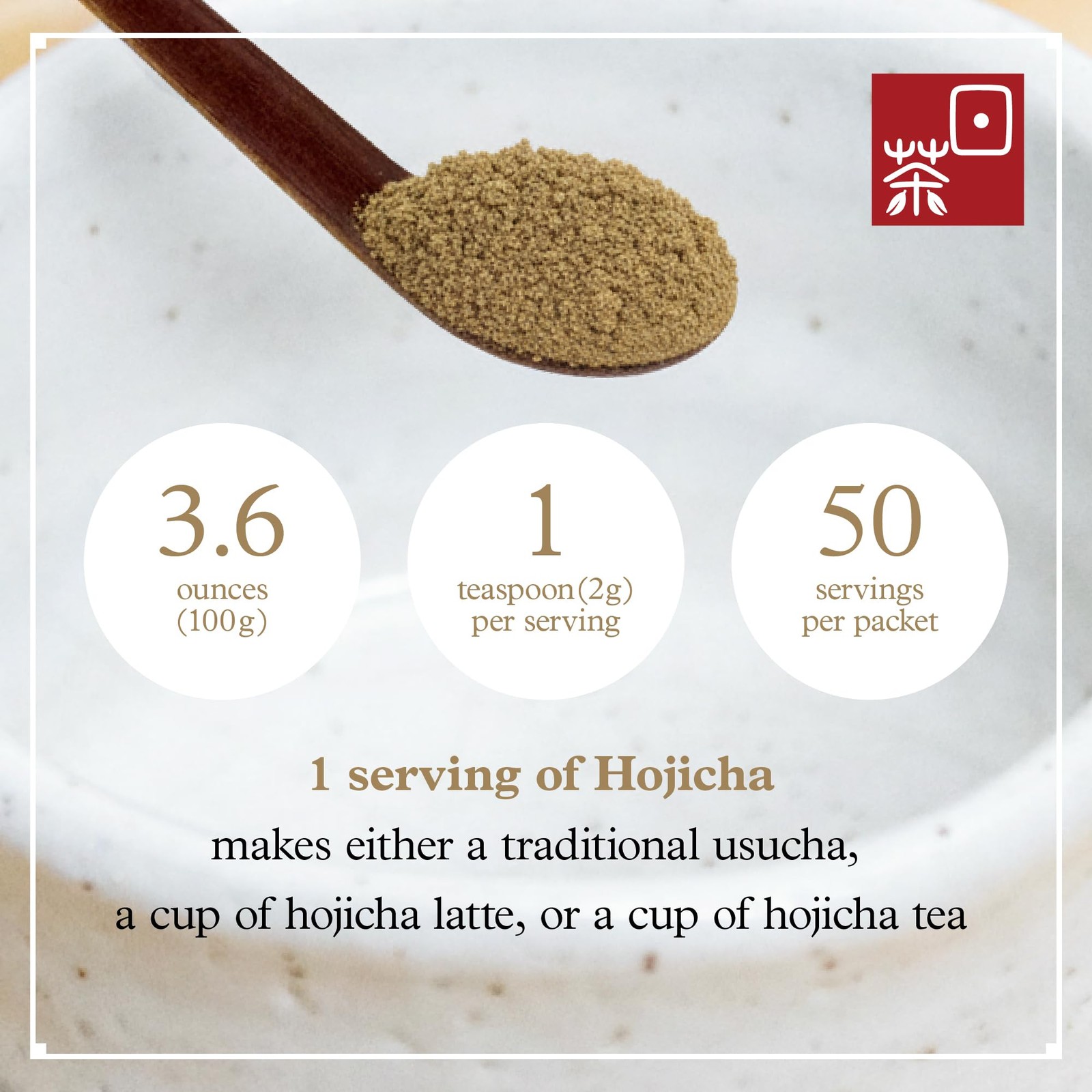 Hojicha Powder 100g Organic Roasted Green Tea Latte – Smoky Sweet Flavor