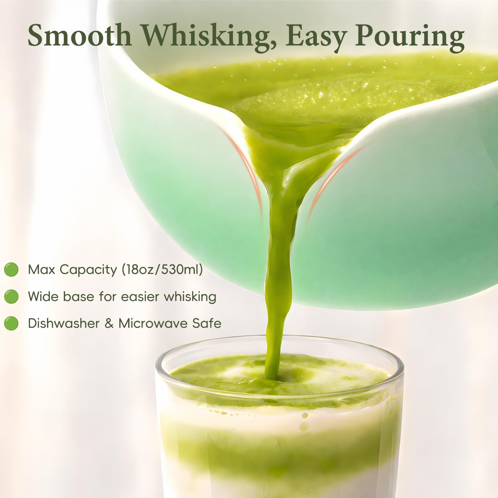 Matcha Whisk Set, Ceramic Matcha Set Includes Bowl & Holder, Bamboo Whisk (Ch…