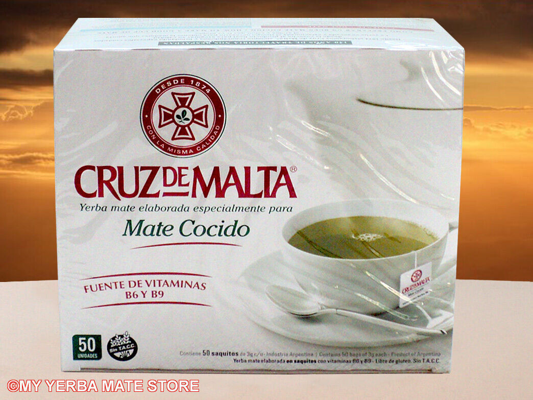 Yerba Mate – Cruz de Malta – 50 Tea Bags – Mate Cocido – Free Shipping