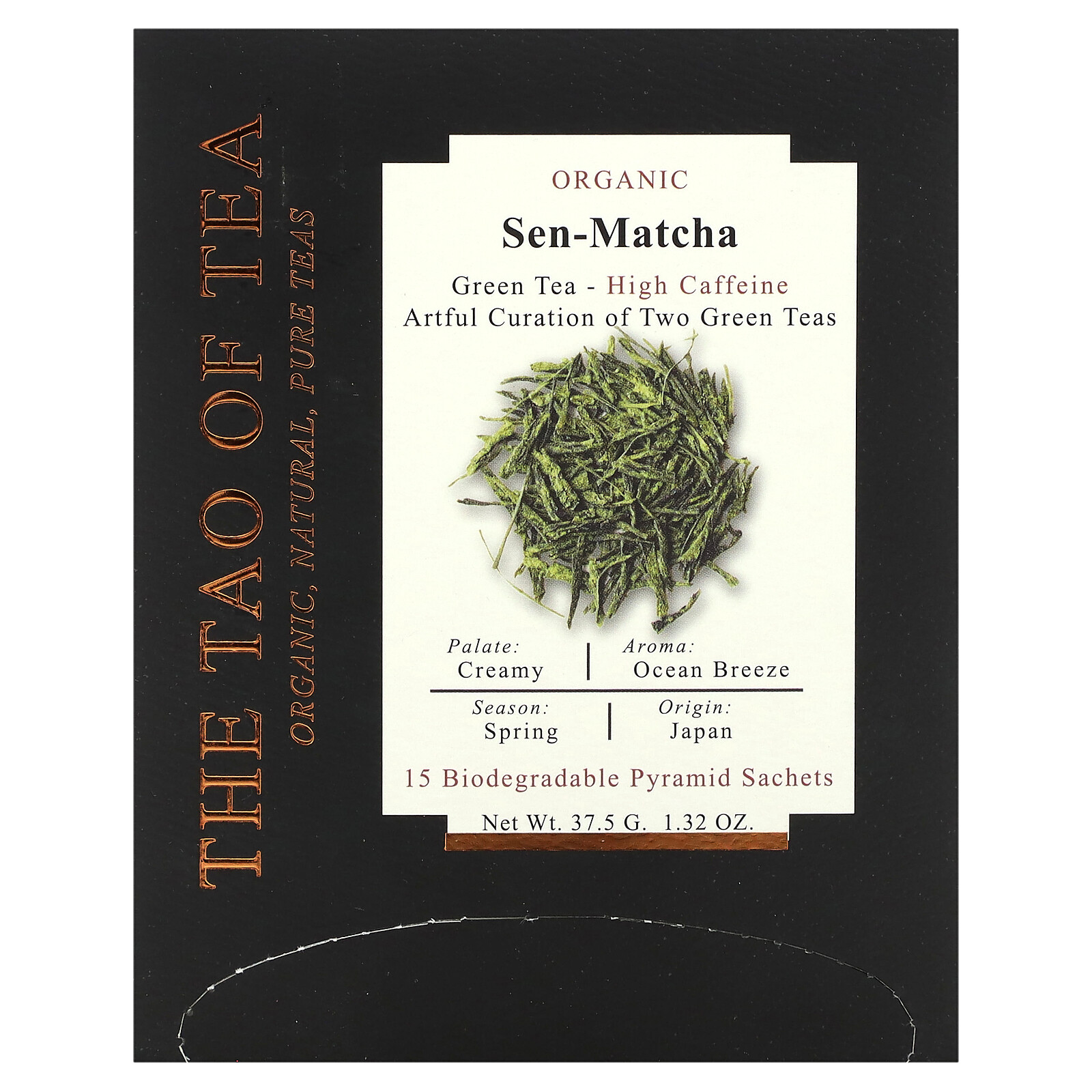 Organic Green Tea, Sen Matcha, 15 Pyramid Sachets, 1.32 oz (37.5 g)