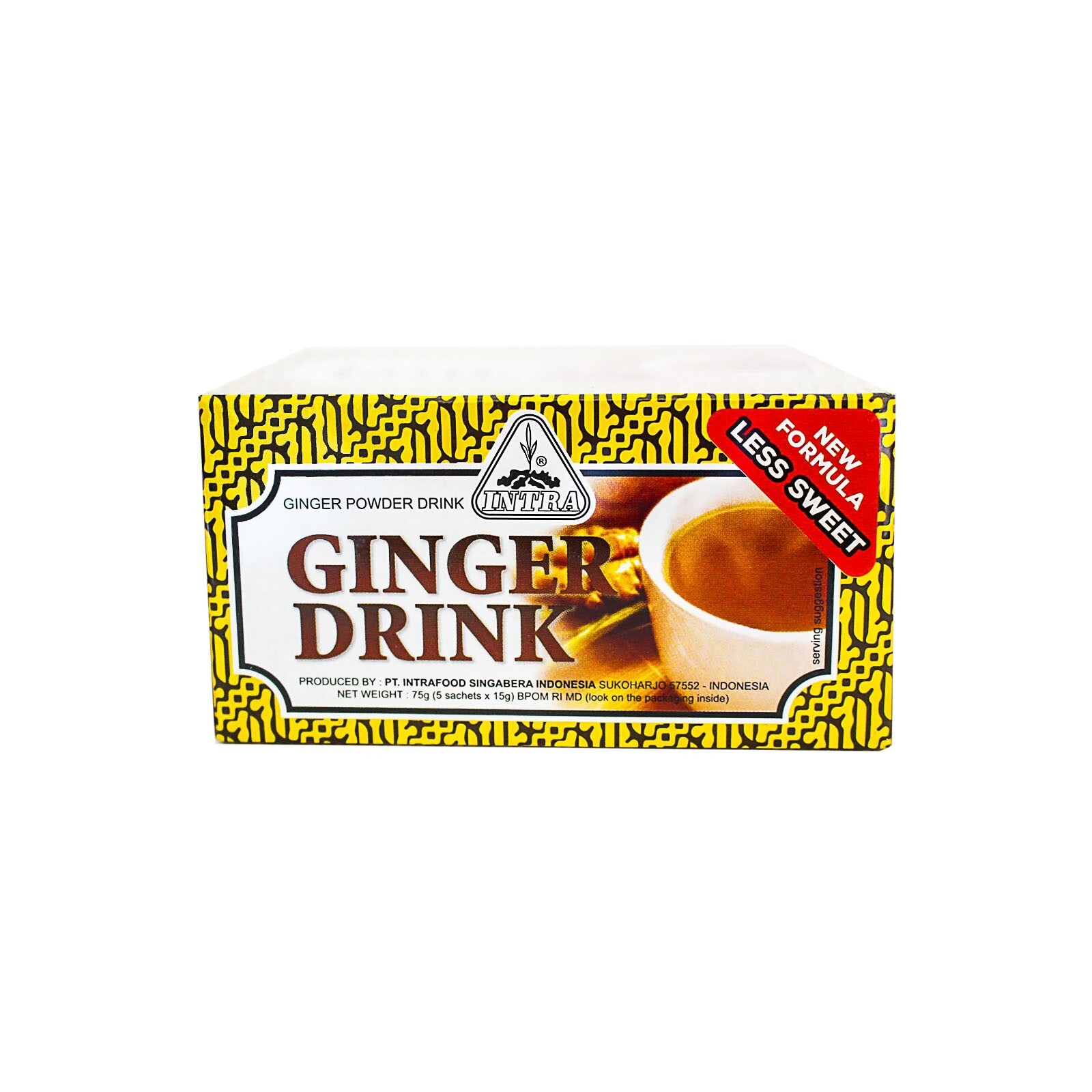 Intrafood Indonesia Ginger Tea Jahe Wangi (15g x 5sachets) Box of 4