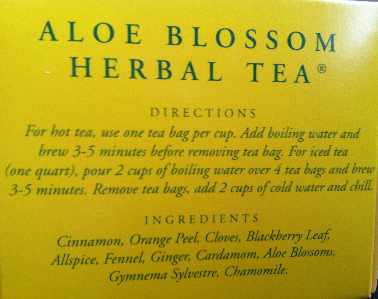 4 boxes of Forever Aloe Blossom Herbal TEA (25 bags ea.) Exp 2025
