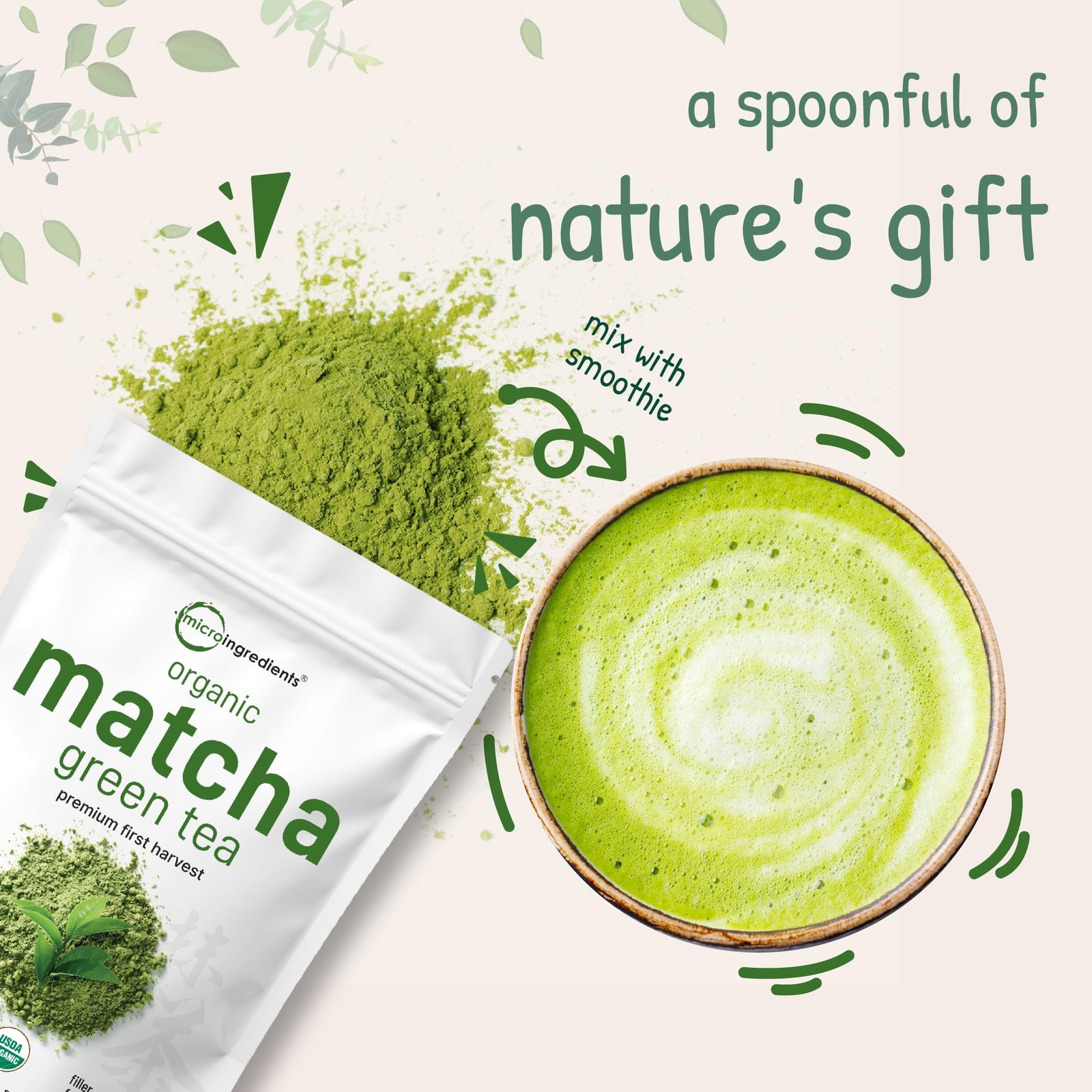 Organic Matcha Green Tea Powder, First Harvest, Culinary Grade from Japan, 10…