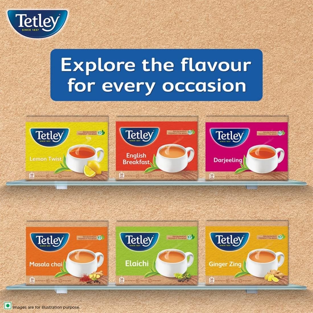 Tetley Original Black Tea 100 Tea Bags 100g Strong Rich Flavour