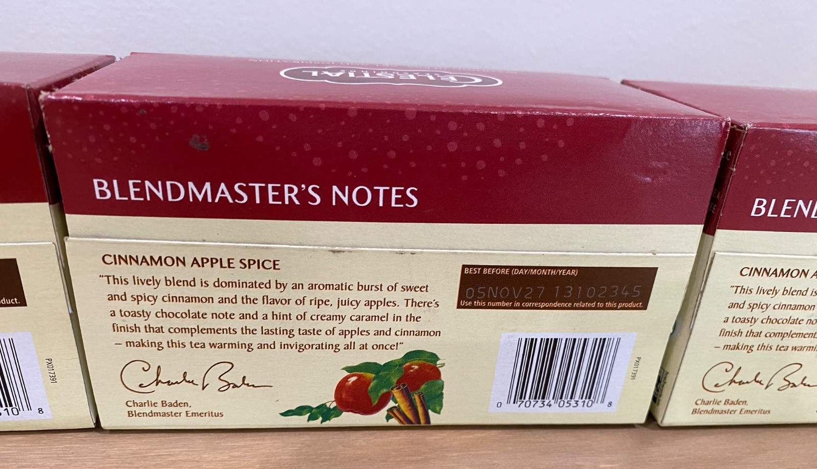 Celestial Seasonings Cinnamon Apple Spice Herbal Tea LOT/4 Boxes BBD 11’27