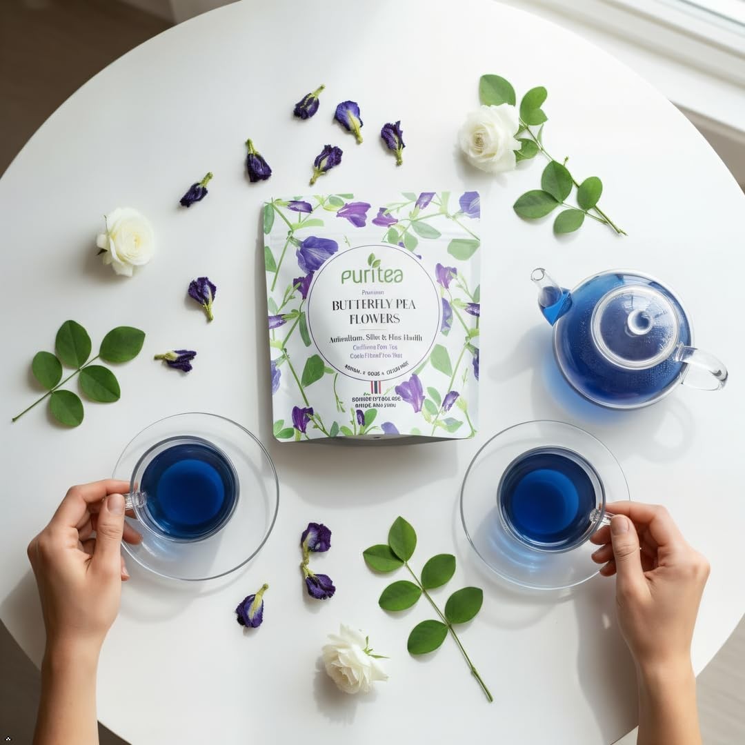 Butterfly Pea Flower Tea Loose Leaf 300+ Cups 3.53 Ounces Oz Dried butterfly …