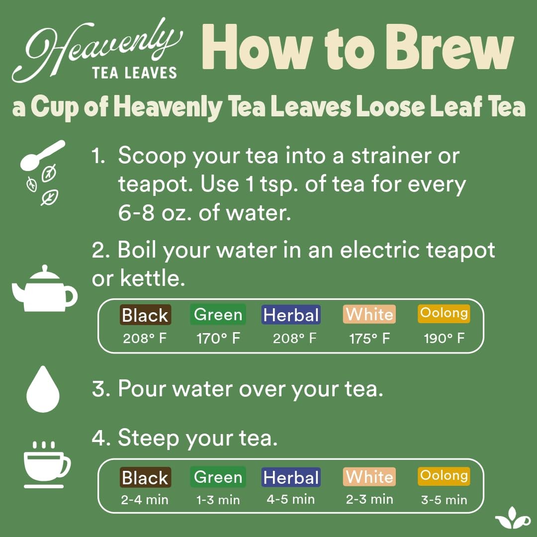 Heavenly Tea Leaves Organic Herbal Loose Leaf Tea Sampler Gift Set