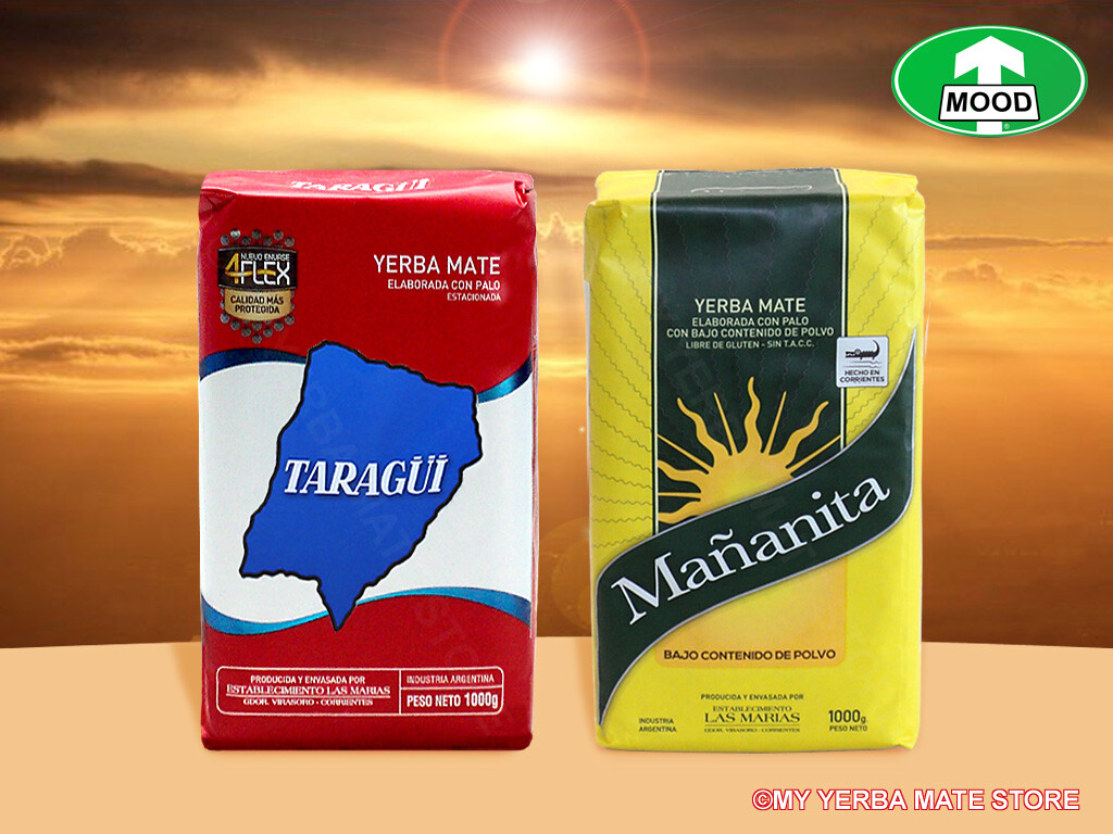 Yerba Mate – Taragui / Mañanita – 2 Kilos Variety Pack – FREE Shipping