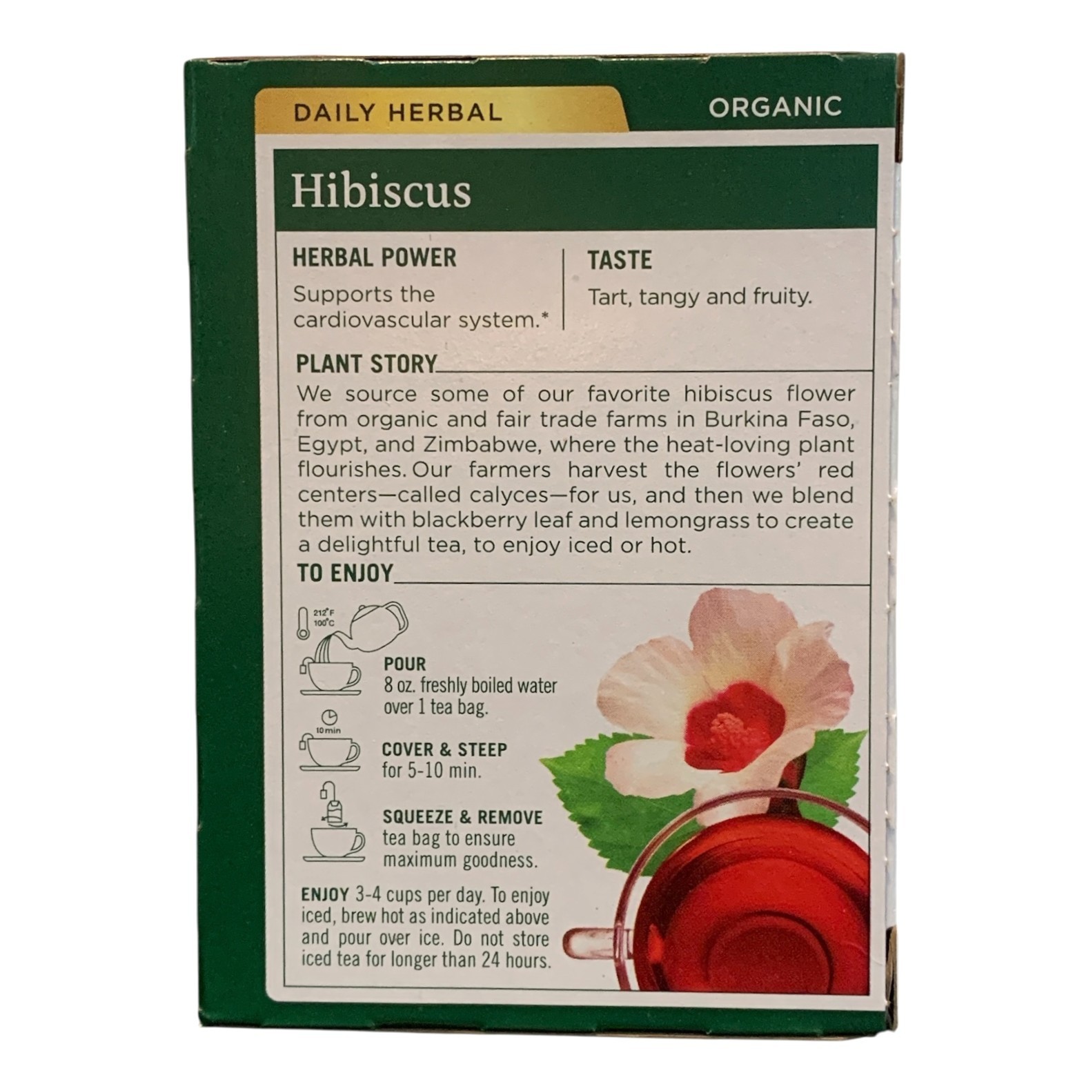 Traditional Medicinals Organic Hibiscus Herbal Tea, 6 Boxes of 16 ct BB 02/2028