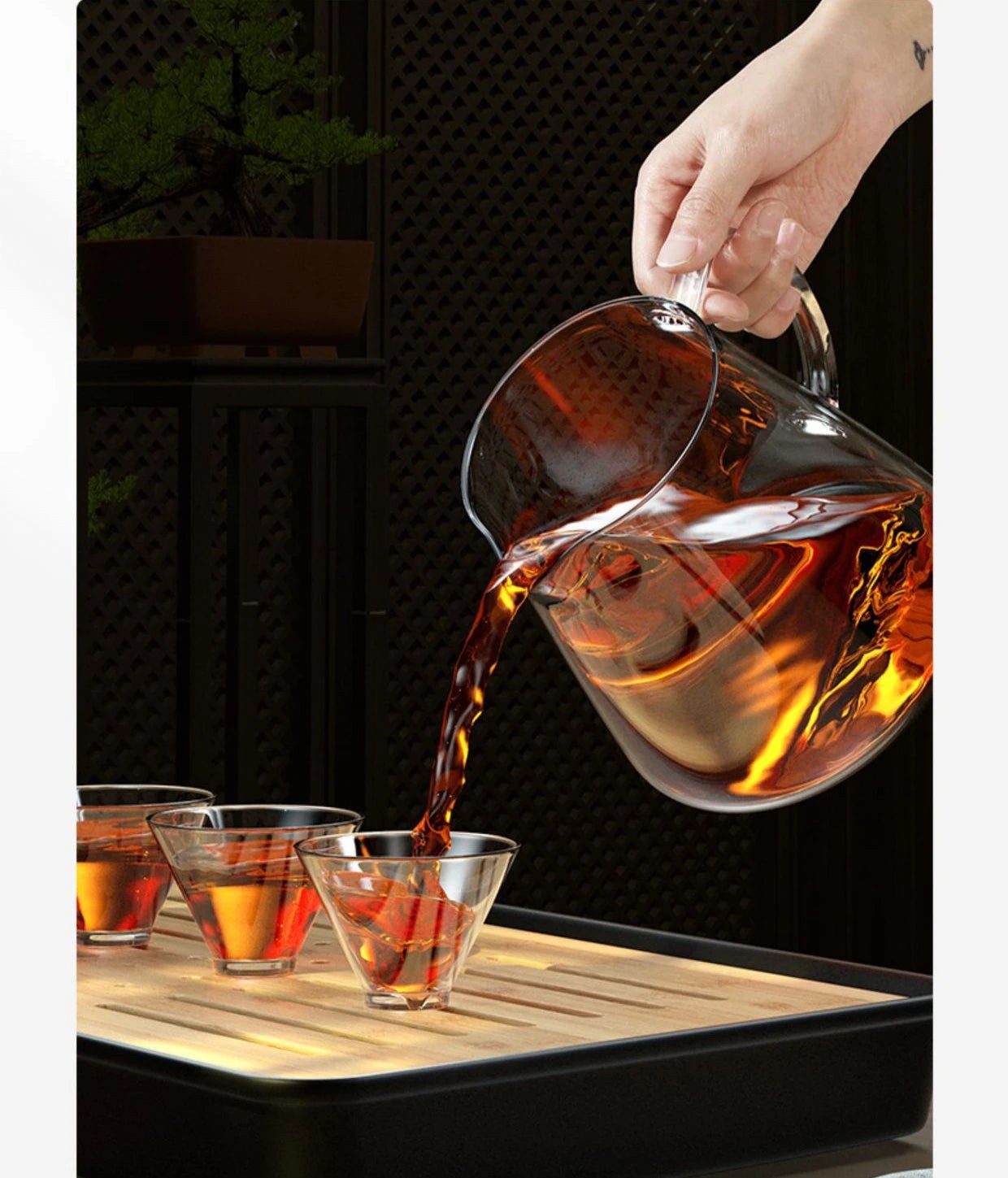 Heat-Resistant Glass Teapot with Stainless Steel Infuser, 401-500ml Kung Fu