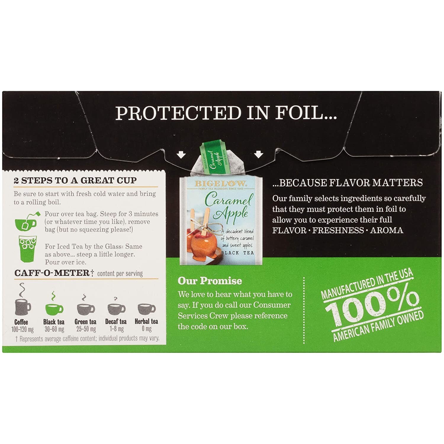 Lot 2 Bigelow Caramel Apple Black 36ct Tea Bag Instant Brew Winter Warm FreeShip