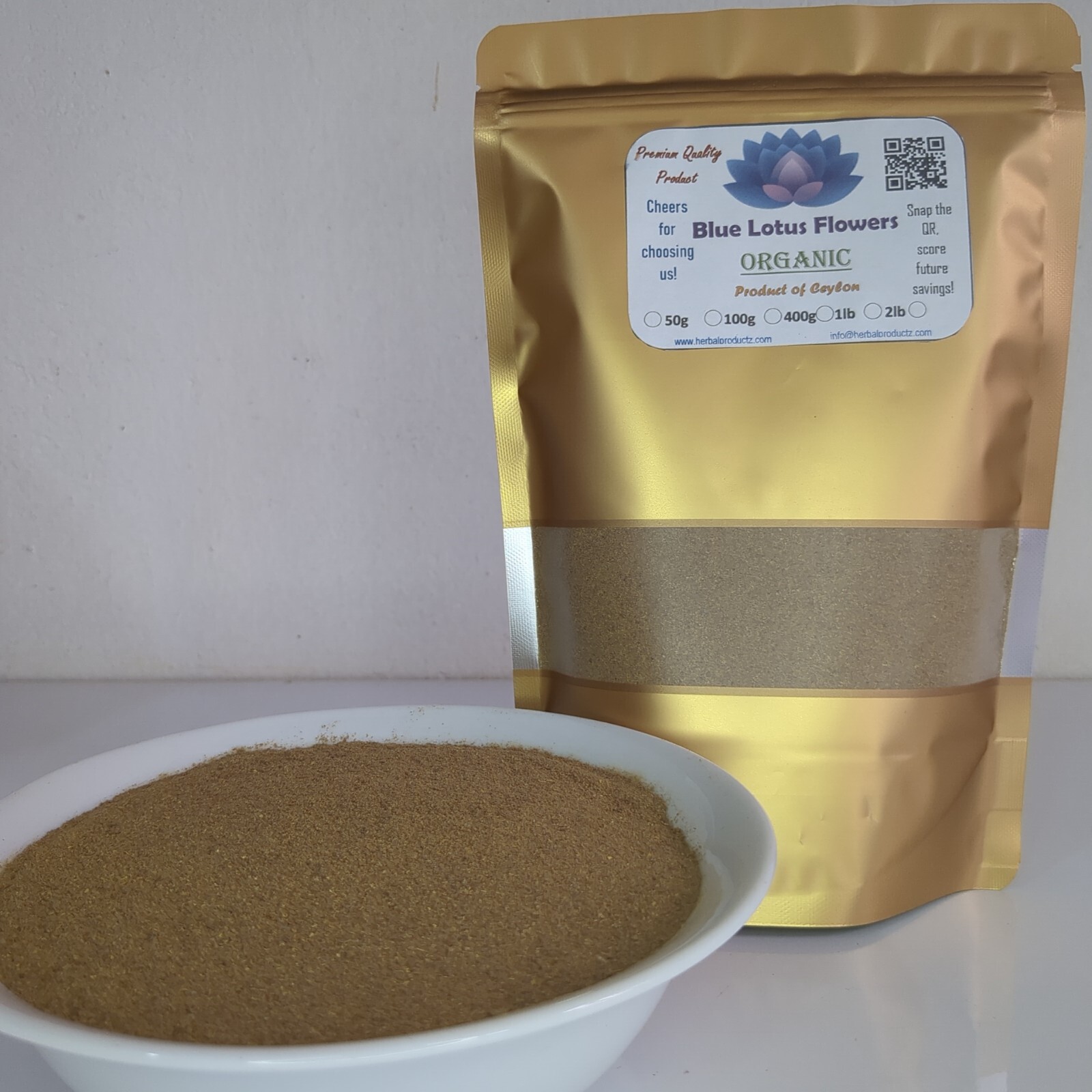 Dried Blue lotus Powder Nymphaea Caerulea Flower Organic Pure Quality Herbal Tea