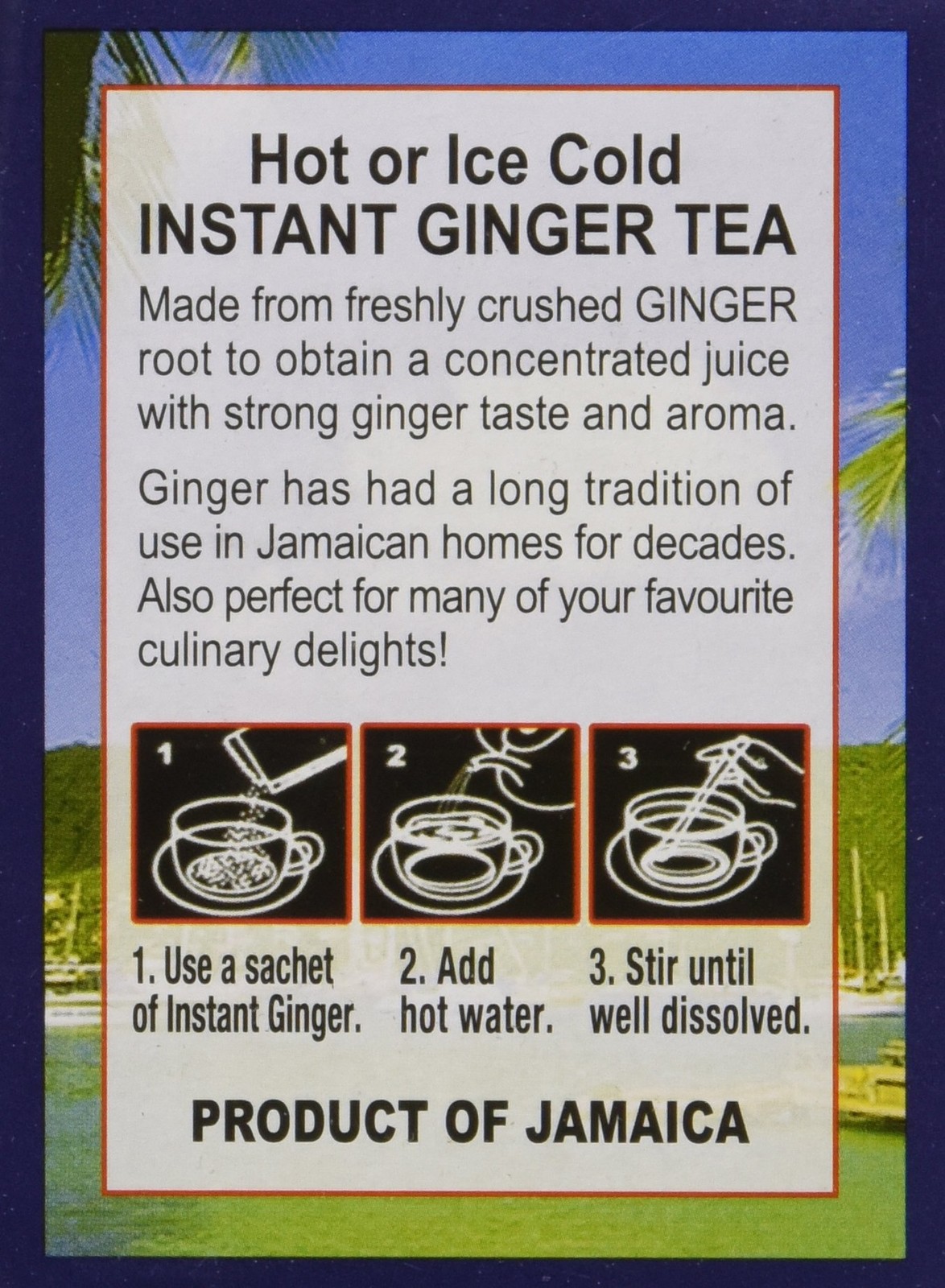 Instant Ginger Tea Un-Sweetened, 0.14 Oz, 14 Sachets