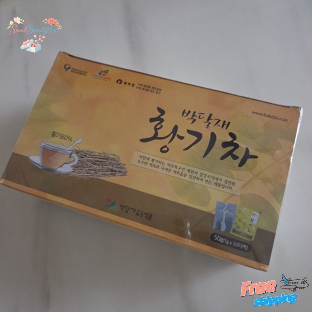 Bakdaljae Korean Astragalus Root Tea Bags 1g x 50 Bags Hwanggi Herbal Tea