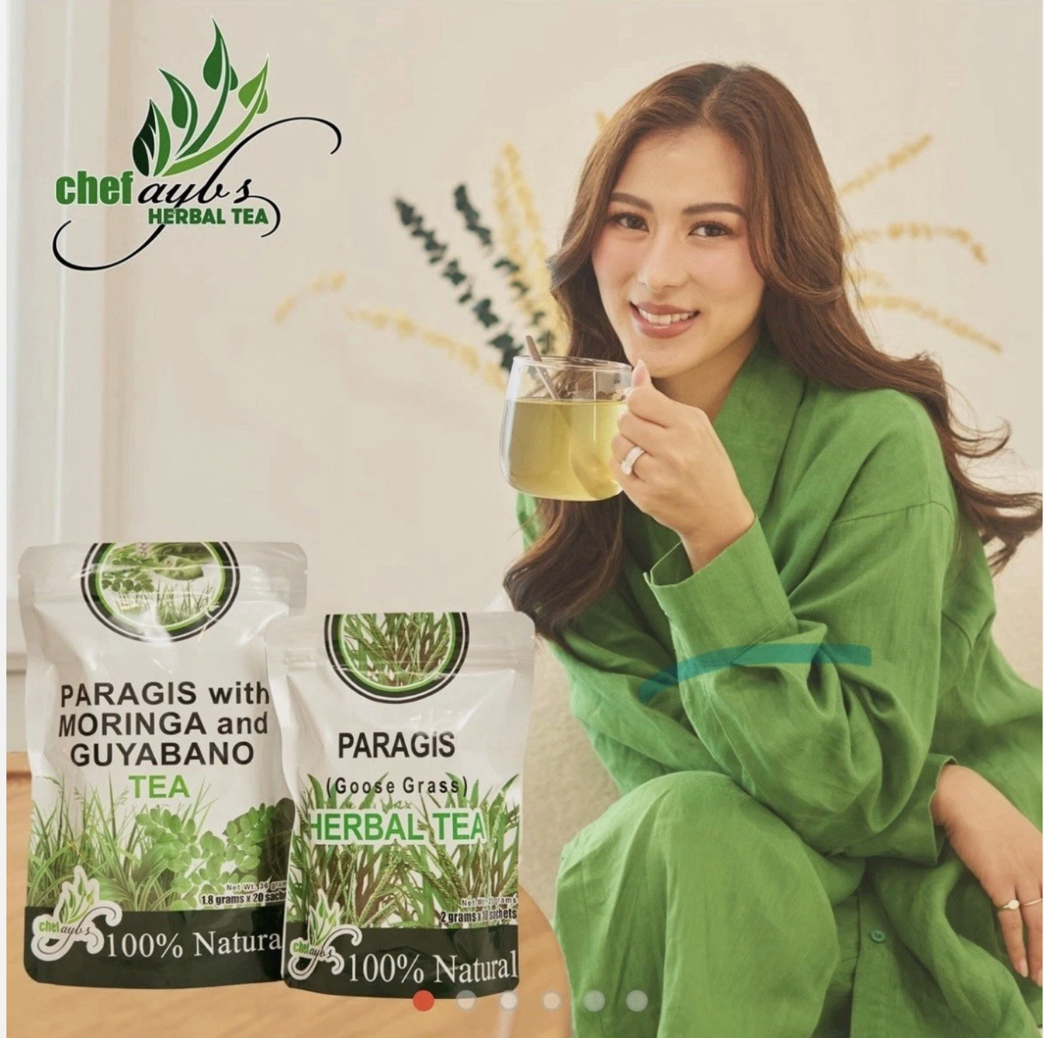 Chef Ayb’s Paragis (Goose Grass) Herbal Tea – 100% Natural, 2Packs