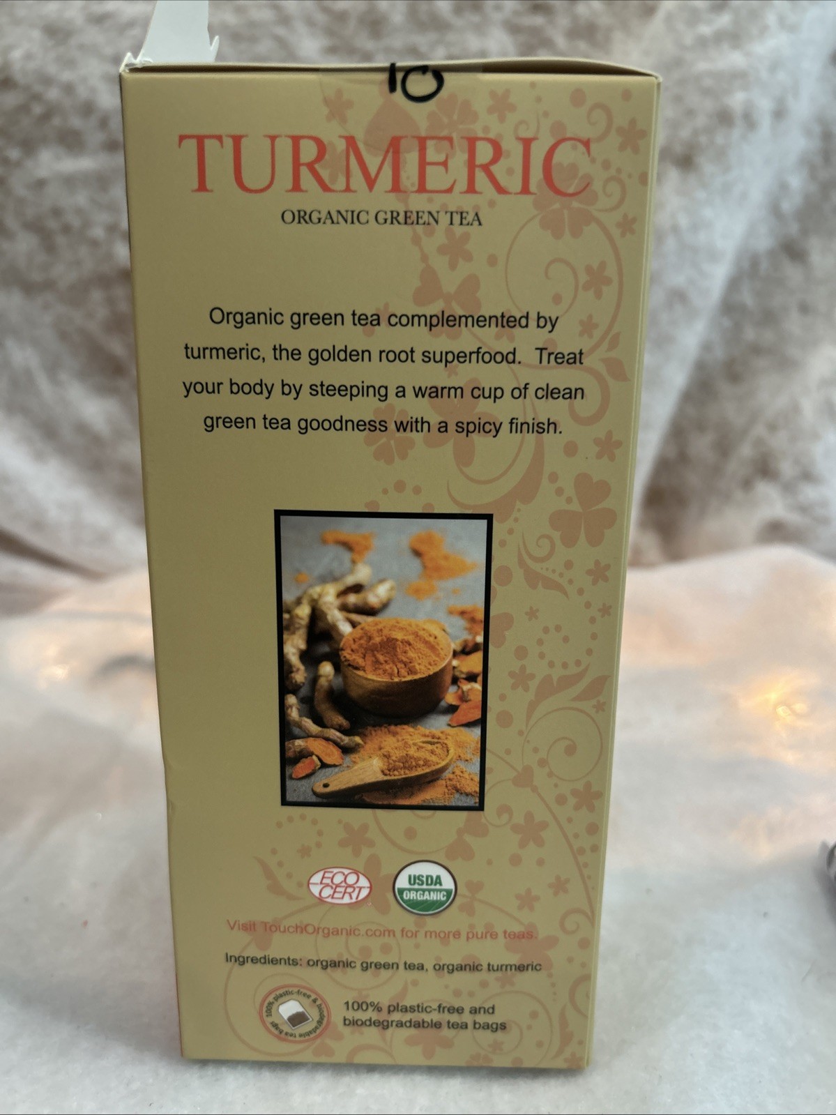 Touch Organic TURMERIC Tea Bags, 40 Bags, 2.5 oz