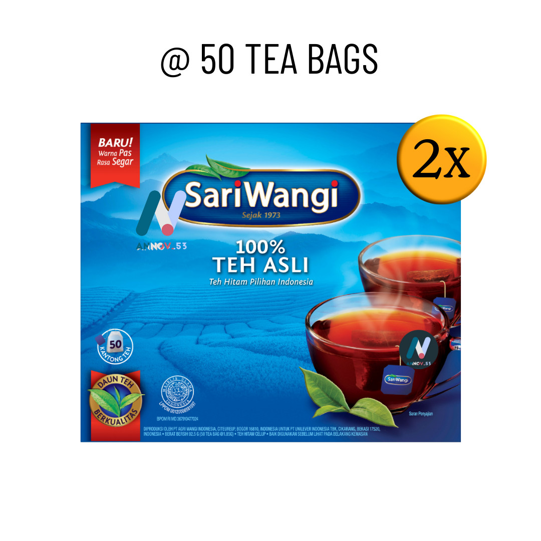 SARIWANGI Premium Black Tea Original Natural Indonesian Fragrance Legendary 2PAX