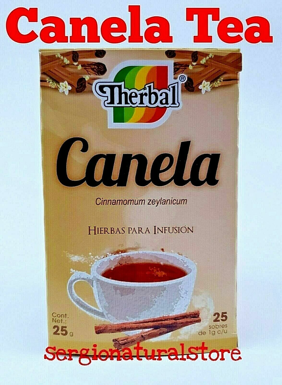 Te de Canela / Cinnamon Tea 25 Wrapped Tea Bag Infusion Herbs Made in Mexico