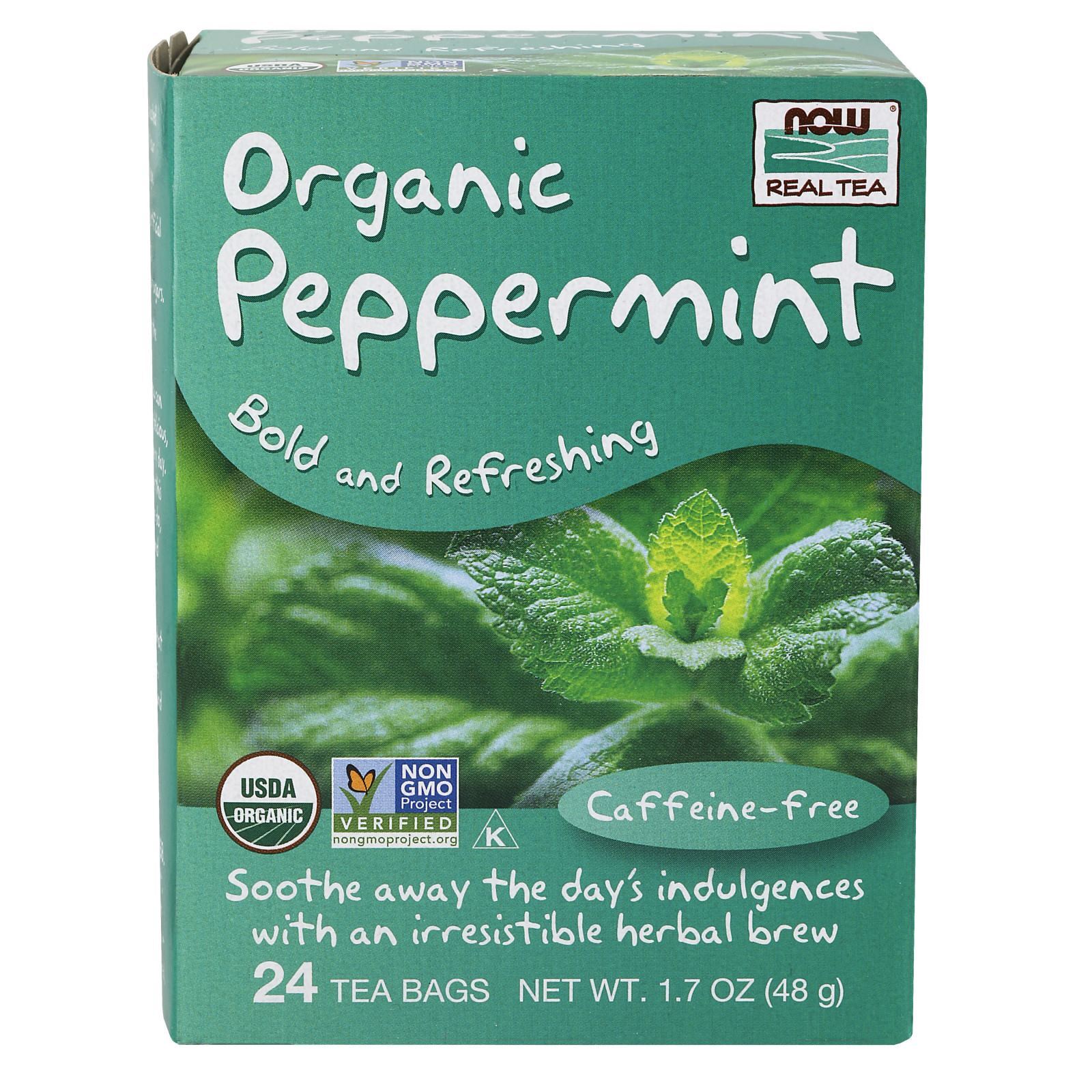 NOW FOODS Peppermint Tea Organic 24 Tea Bags