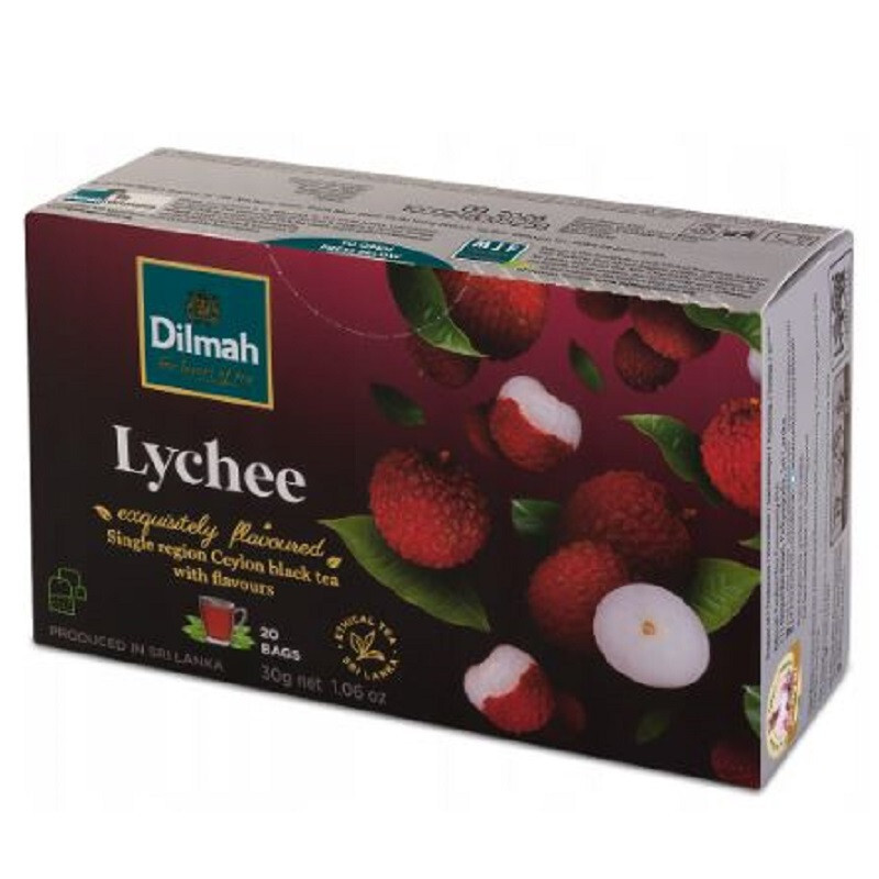 Dilmah Lychee Flavoured Ceylon Black Tea – 20 Tea Bags