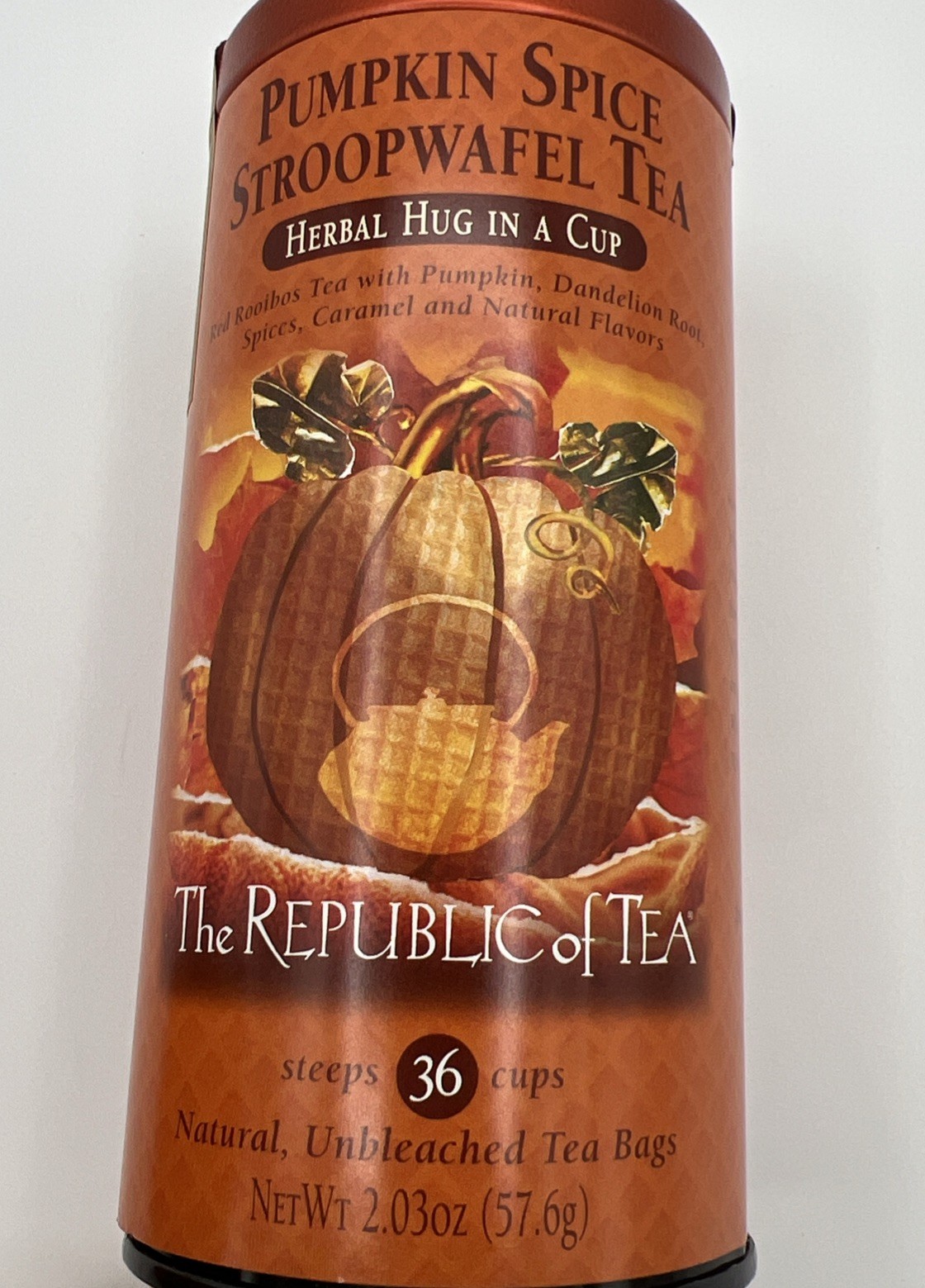The Republic of Tea Pumpkin Spice Stroopwafel Tea – Limited Edition 36 Count