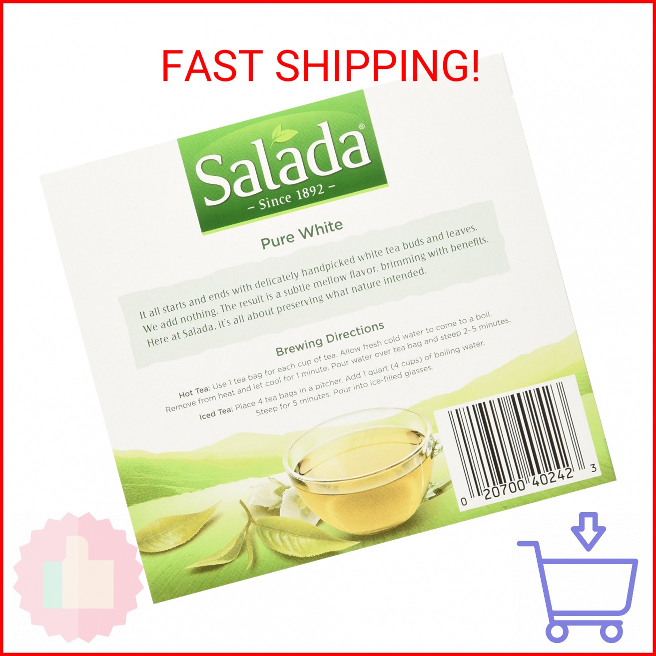 Salada Pure White Tea – 40 ct
