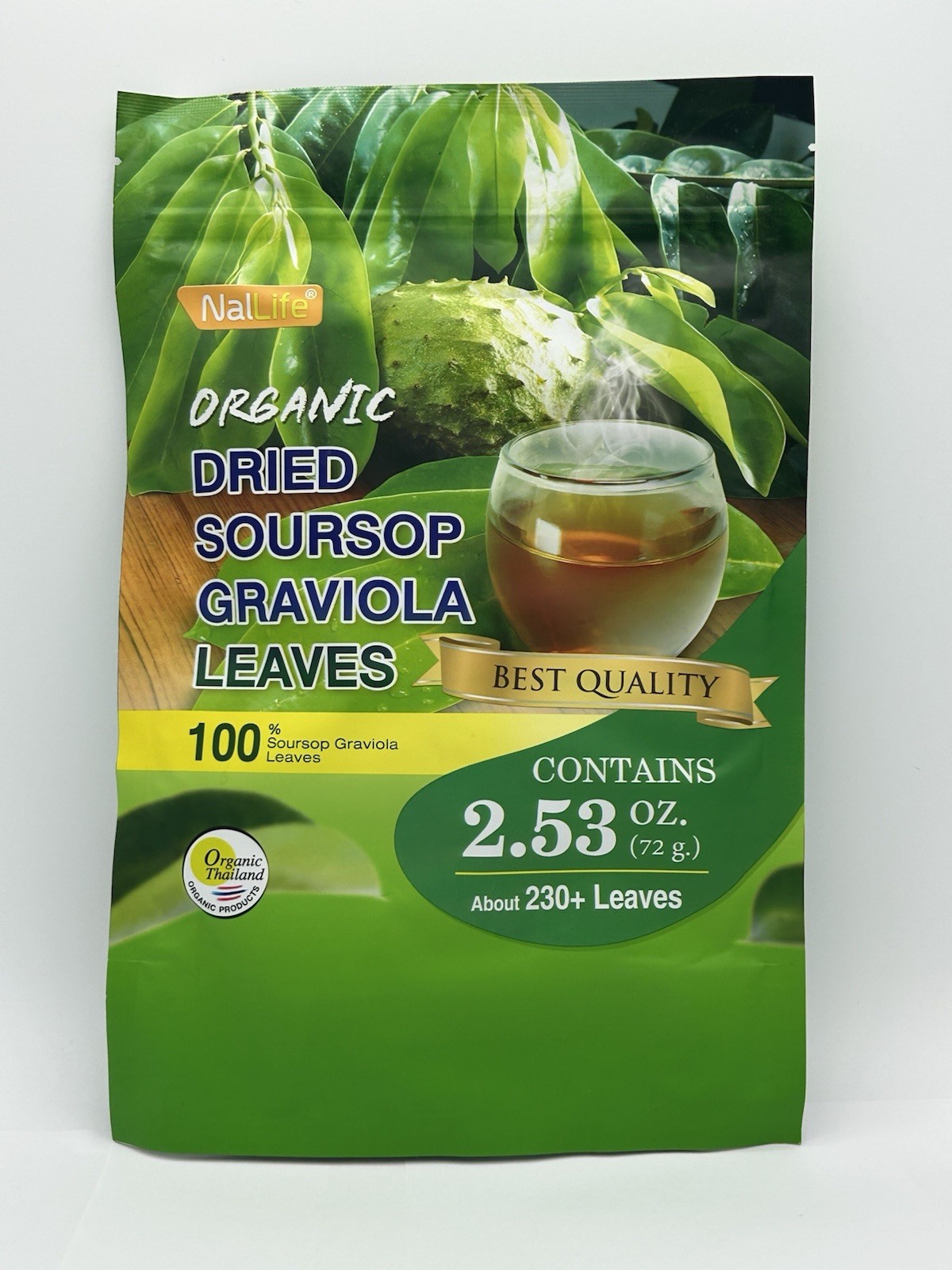 NalLife Organic Soursop Graviola Leaves For Tea (about 230+ leaves) Exp 1/26