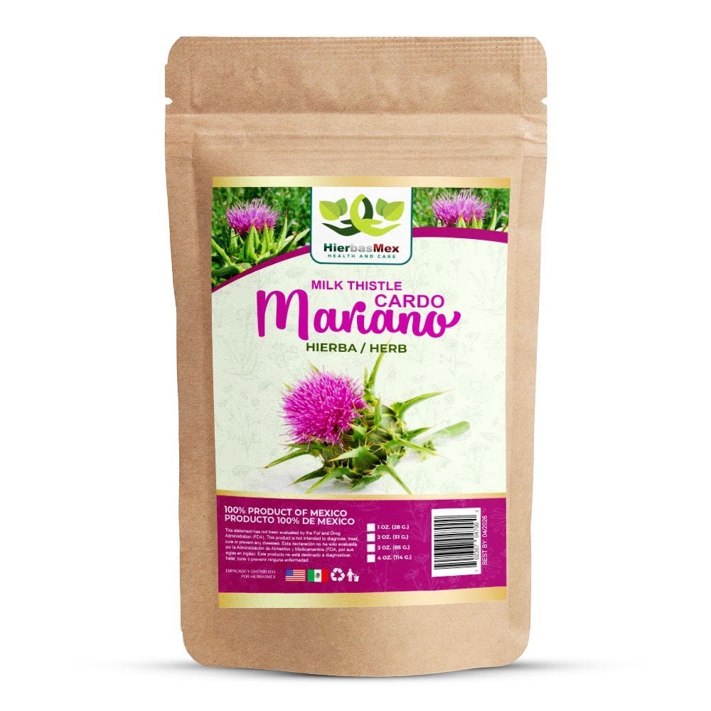 Milk Thistle Herbal Tea 4 oz.-113g Cardo Mariano Te Herbal, Natural Mexican Herb