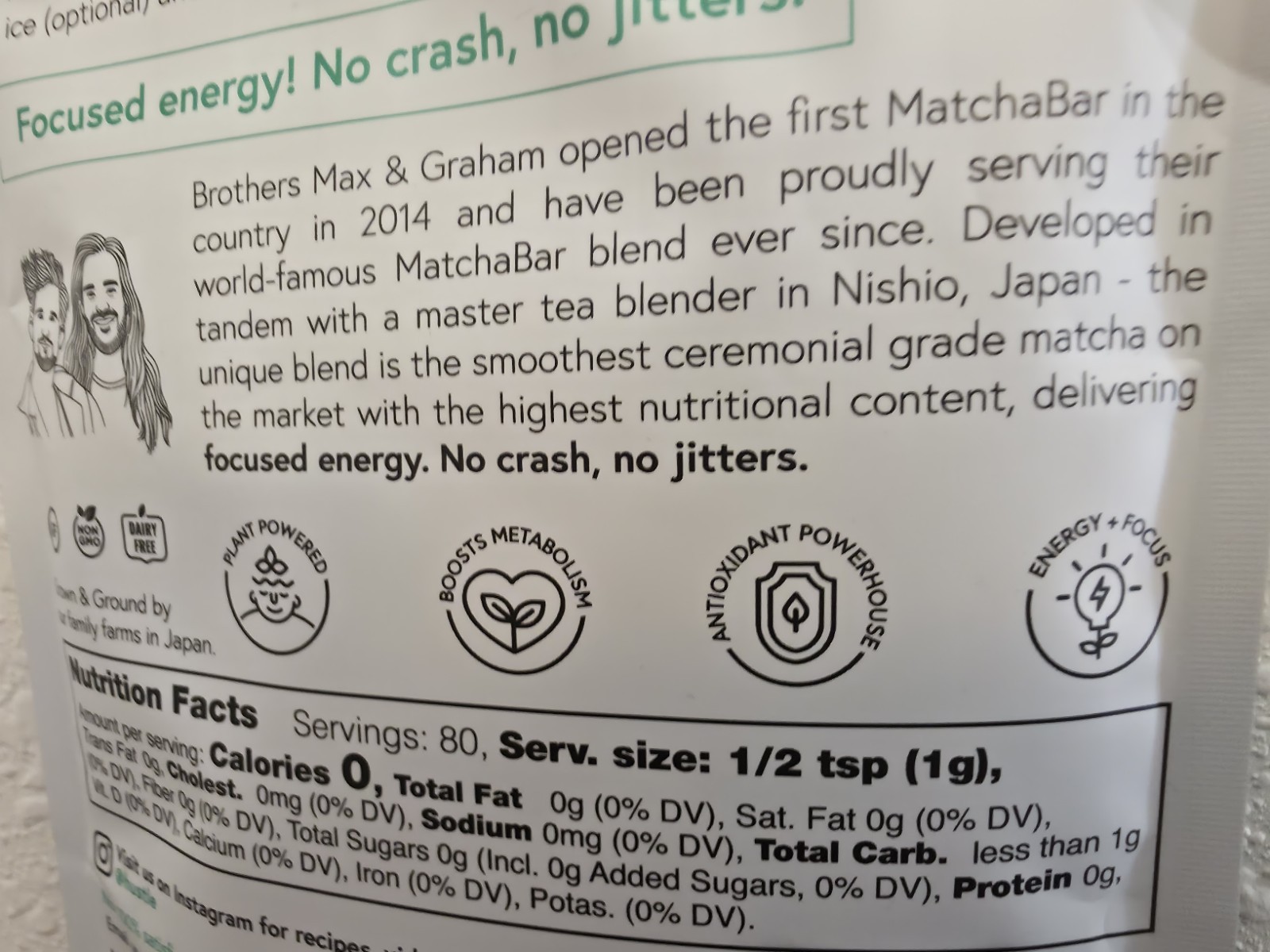 24 Pack MatchaBar Organic Ceremonial Grade Japanese Pure Matcha Green Tea Powder