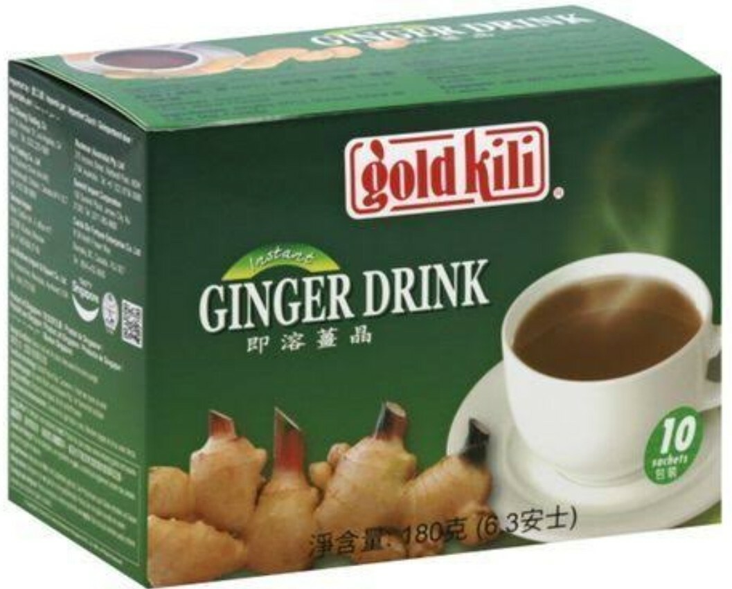 Gold Kili ( 2 Pack ) Natural Instant Honey Ginger Tea Drink, 10 Sachets 6.3oz