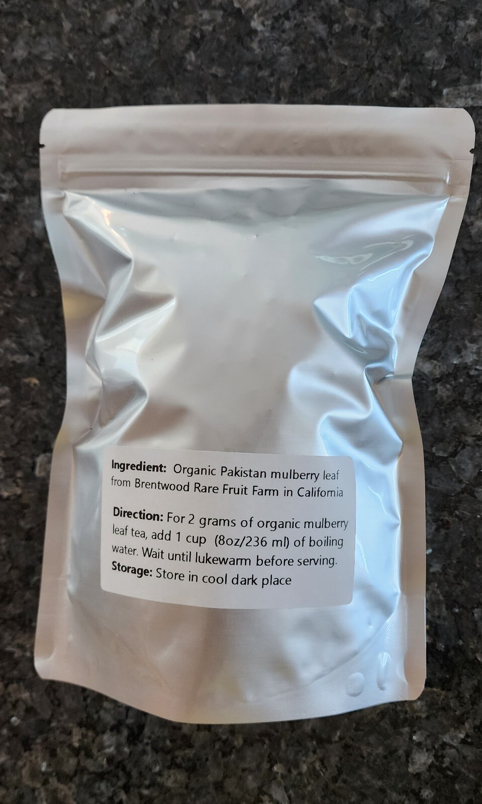 Mulberry Leaf Tea (4oz/113g) Grown Made Packed in Brentwood Rare Fruit Farm, CA