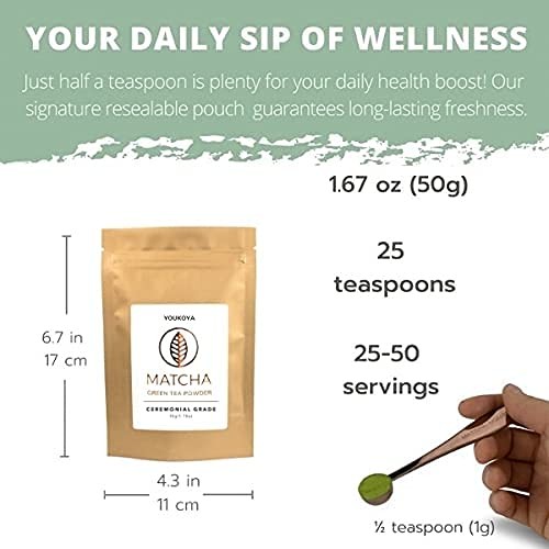 Matcha Green Tea Powder, Ceremonial Grade, Farm to Cup in small batches strai…