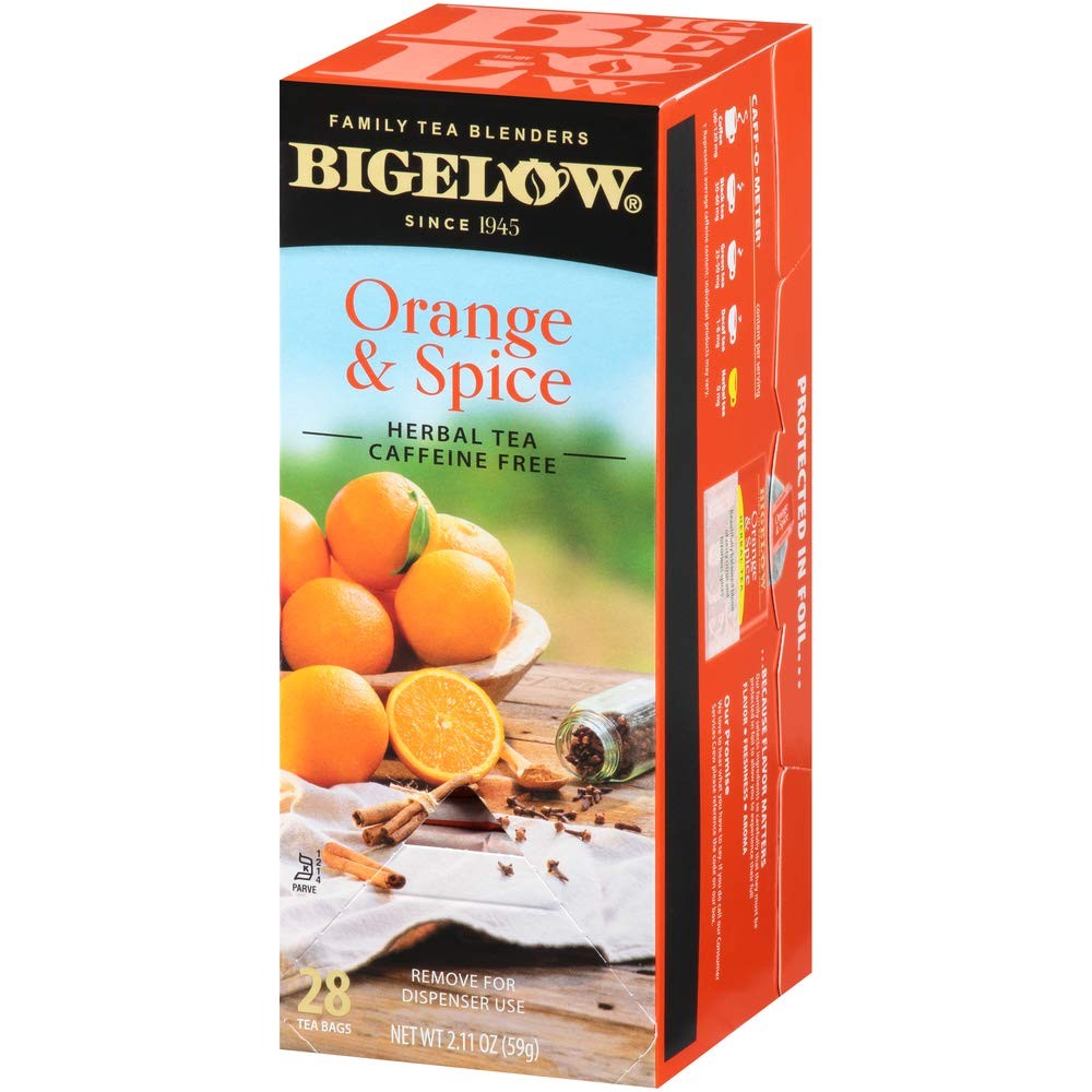 Bigelow Orange & Spice Herbal Tea 28-Count Box (Pack of 28 Count 1)