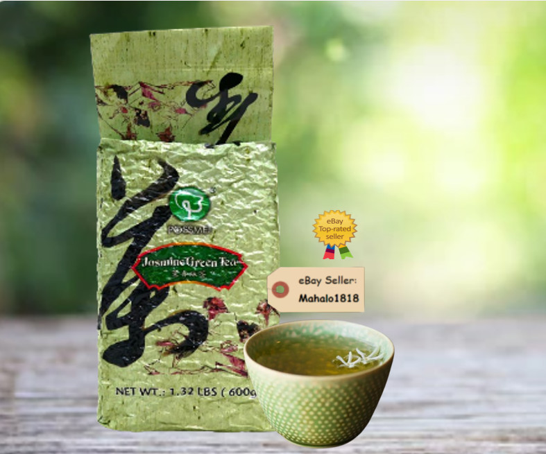 Possmei Jasmine Green Tea loose leaf, 1.32 Pound (600g)