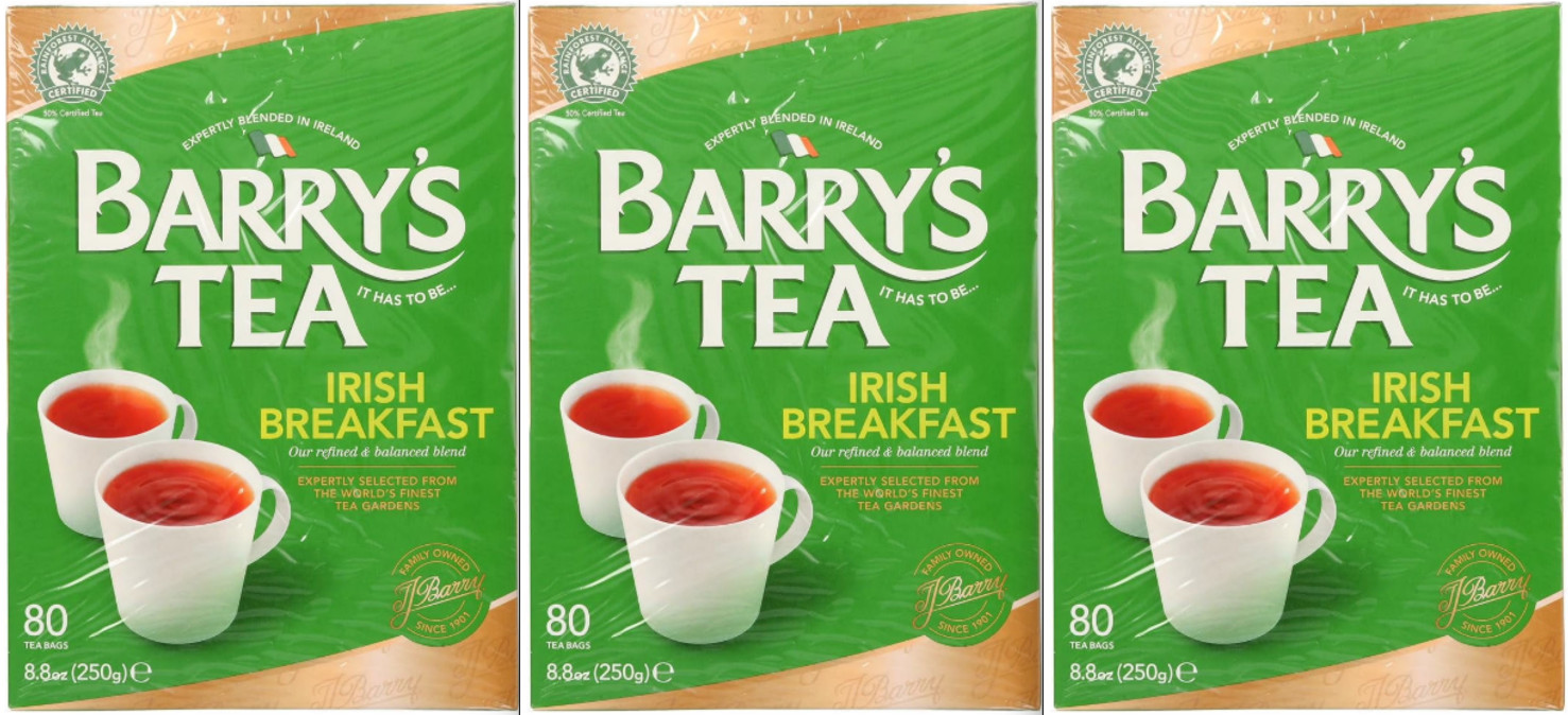 Barry’s Tea Irish Breakfast Tea Bags – 80 count (Pack of 3)