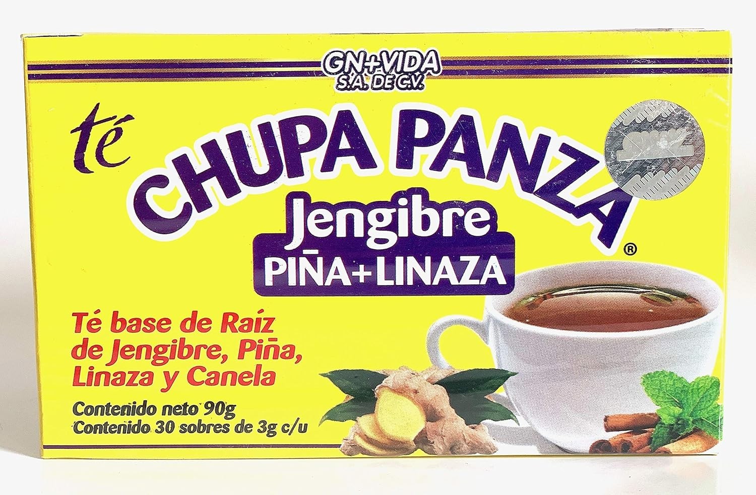 Tea CHUPA Panza, Tea Based ONGINGER Root, PINNEAPPLE, Flaxseed & Cinnamon 30 …